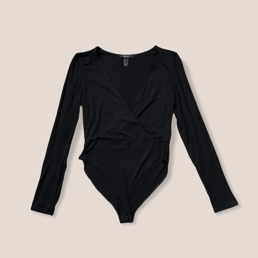 Long sleeve, black bodysuit